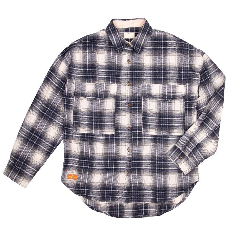 Plaid Shacket - Shirt - Denim Plaid - F23 - Simply Southern