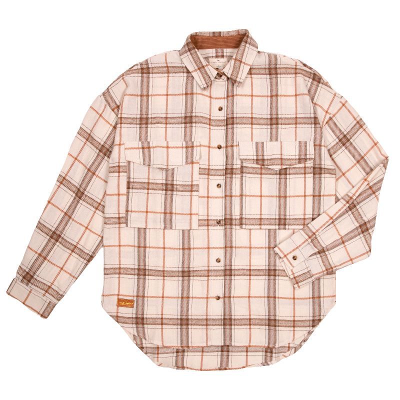 Plaid Shacket - Shirt - Pearl Plaid - F23 - Simply Southern
