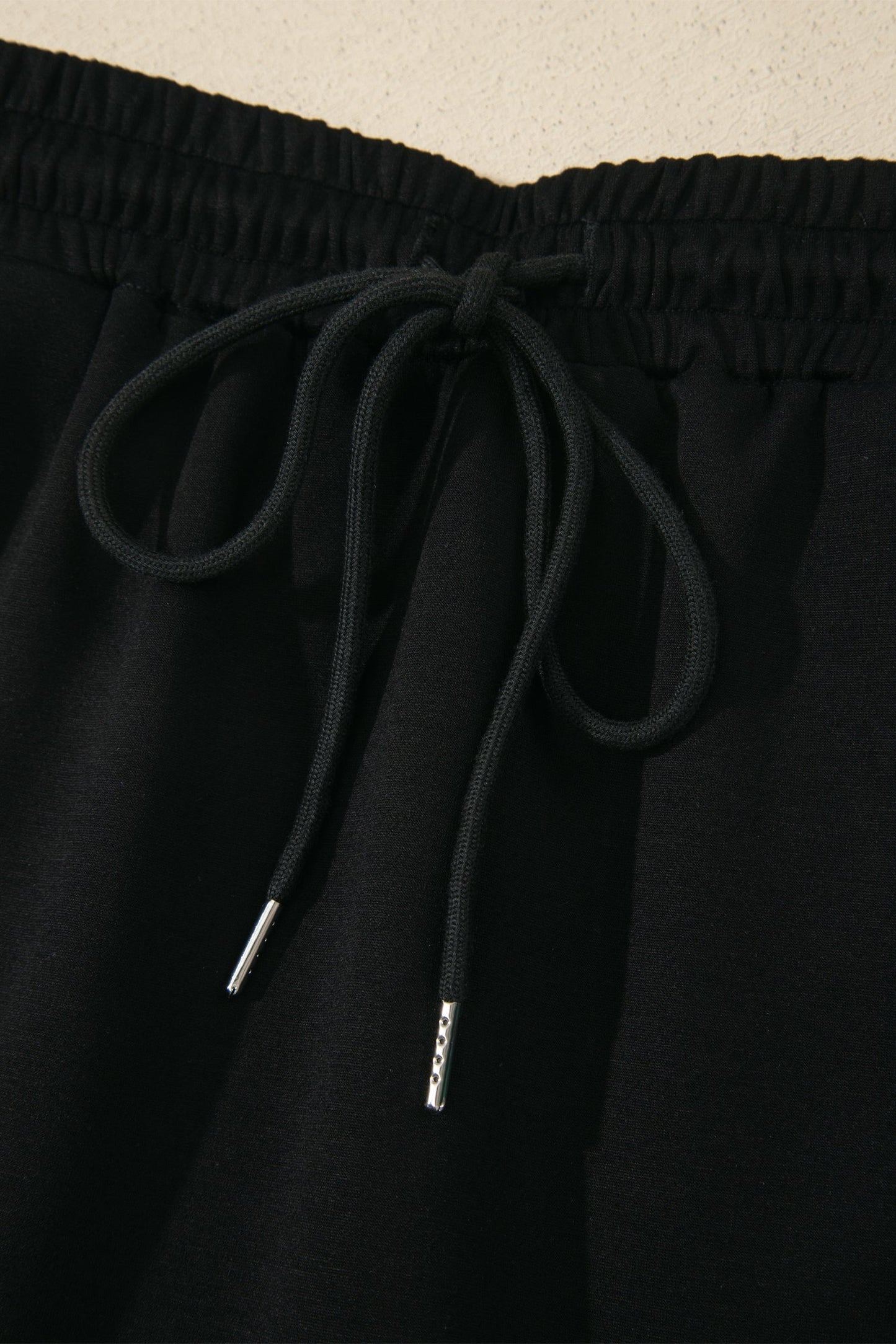 Stripe Trim Polo Tee & Drawstring Skirt Set