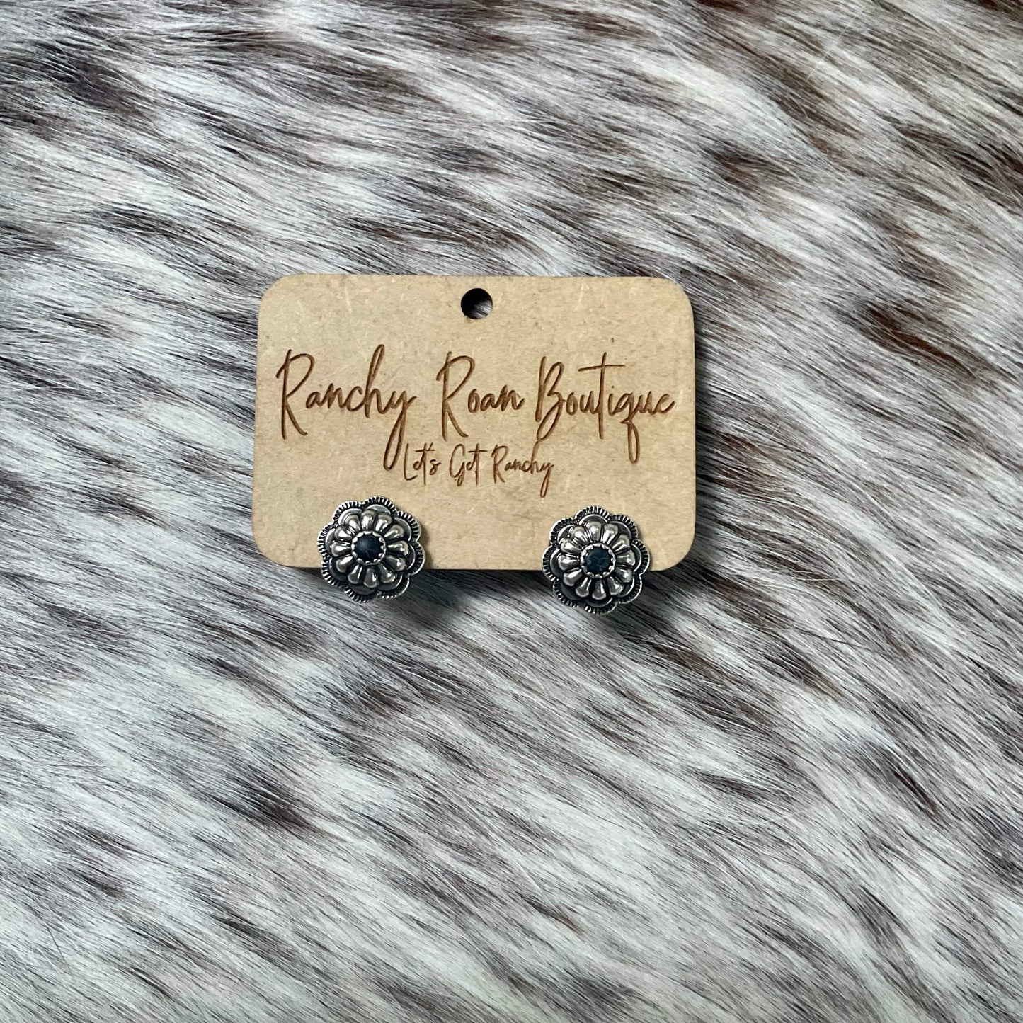 Concho Stud Western Boho Earrings