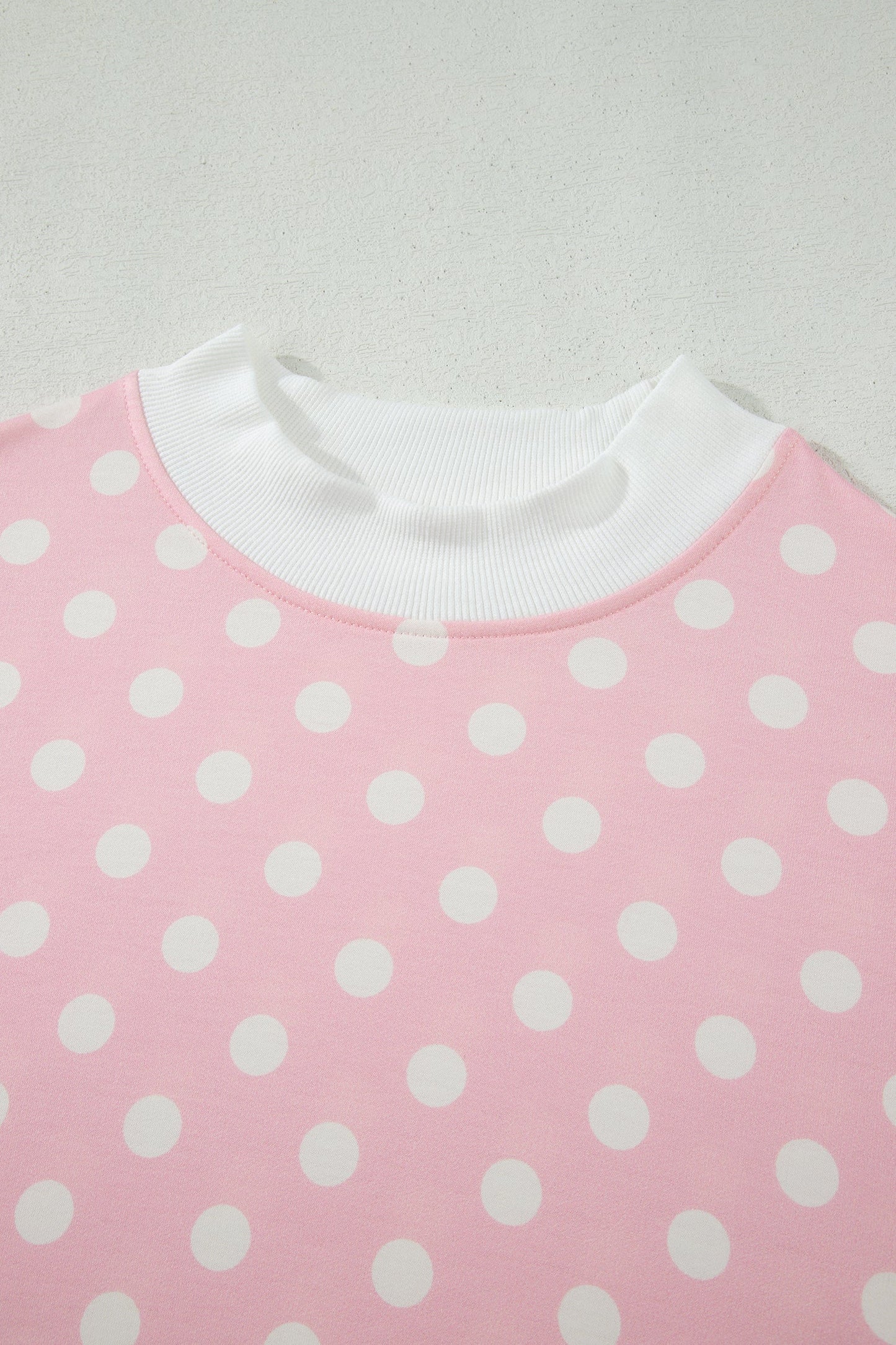 Polka Dot Mock Neck Top & Pants Set