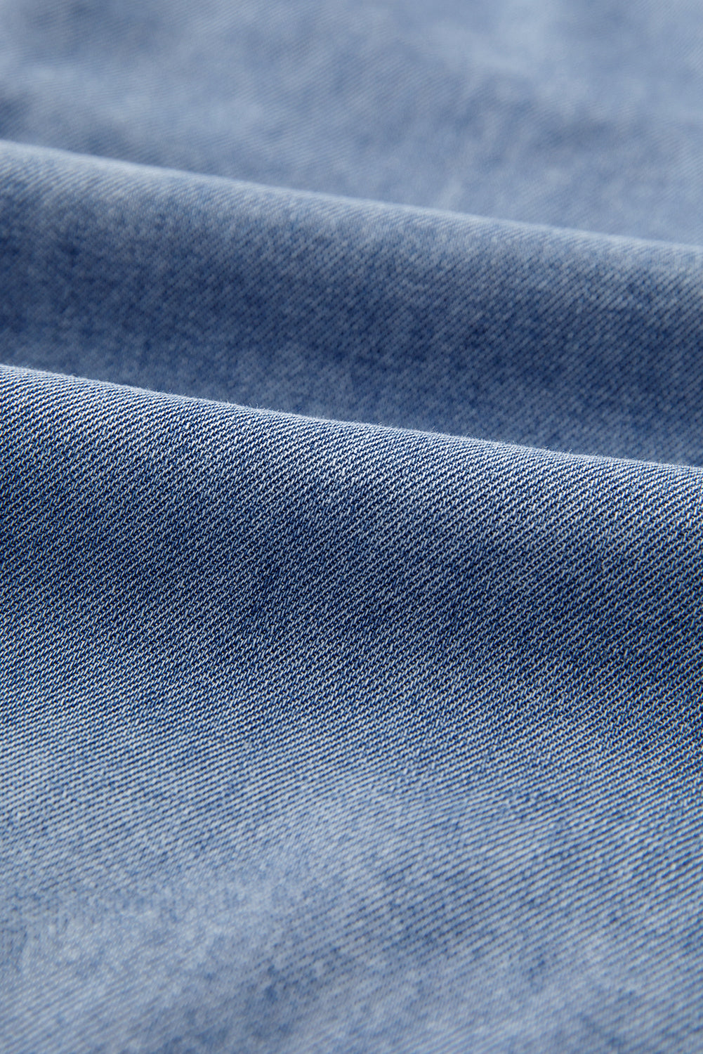 Denim Pleated Bow Tie Top