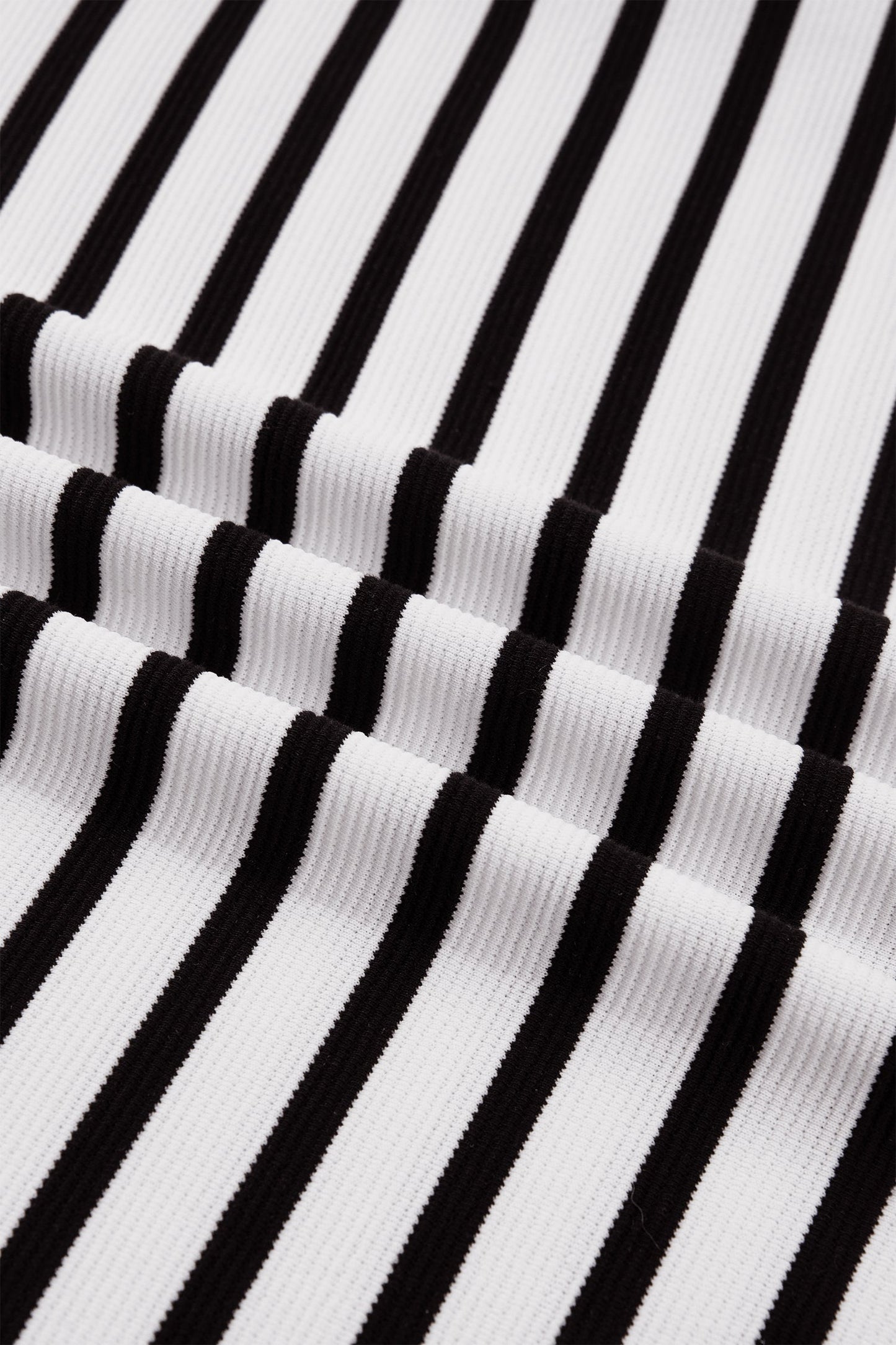 Stripe Colorblock Puff Sleeve Polo Collar Blouse