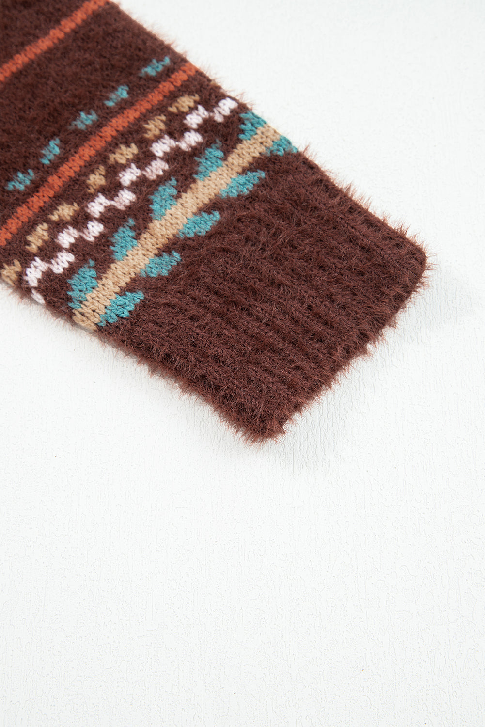 Boho Stripe Knitted Drop Shoulder Sweater