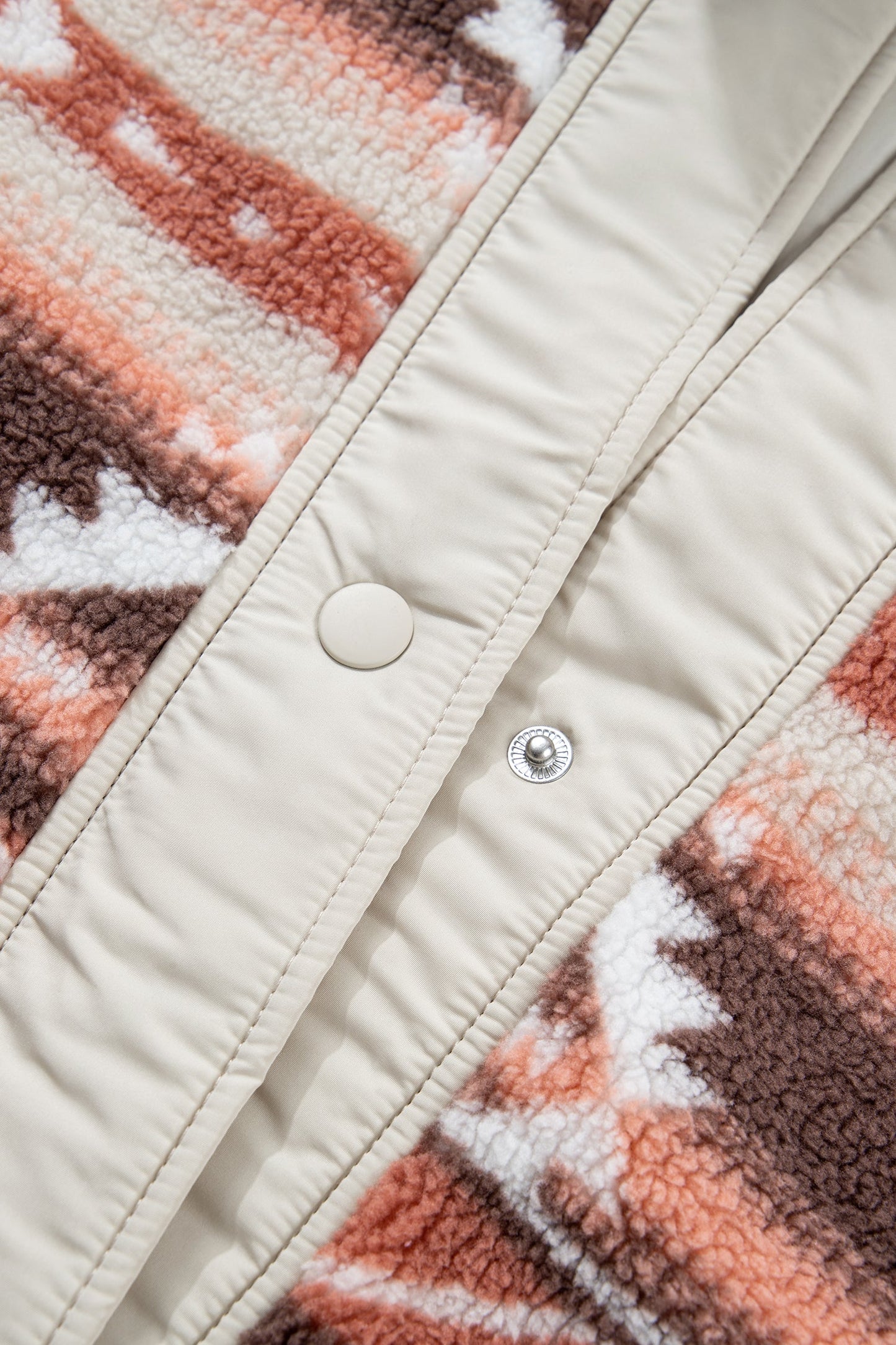 Aztec Fleece Buttoned Placket Side Tie Vest