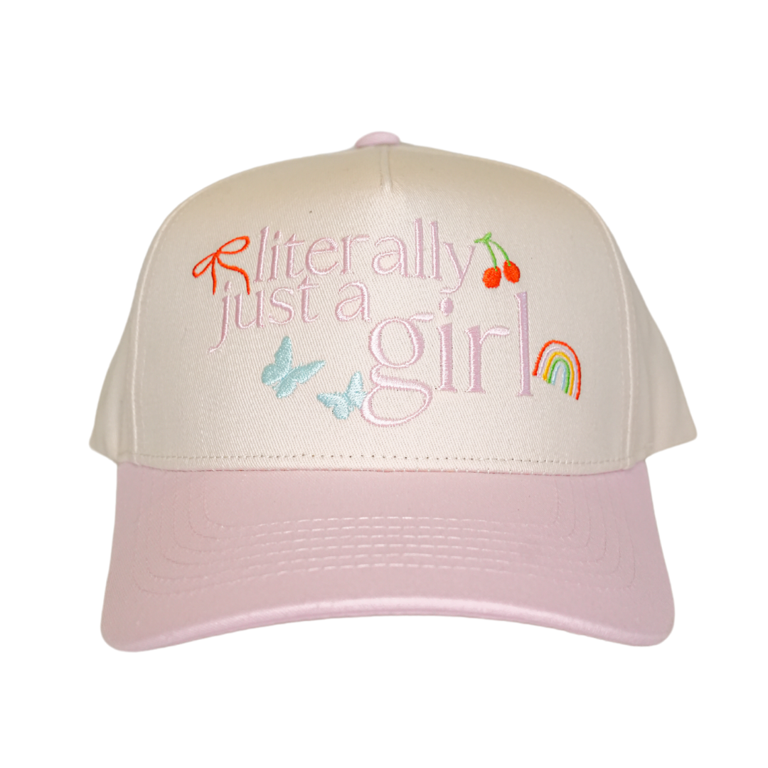 LITERALLY JUST A GIRL ICON CANVAS CAP
