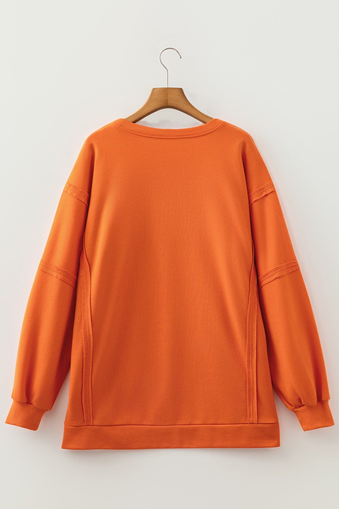 Halloween Witchy Plaid Patchwork Exposed Seam Sweatshirt