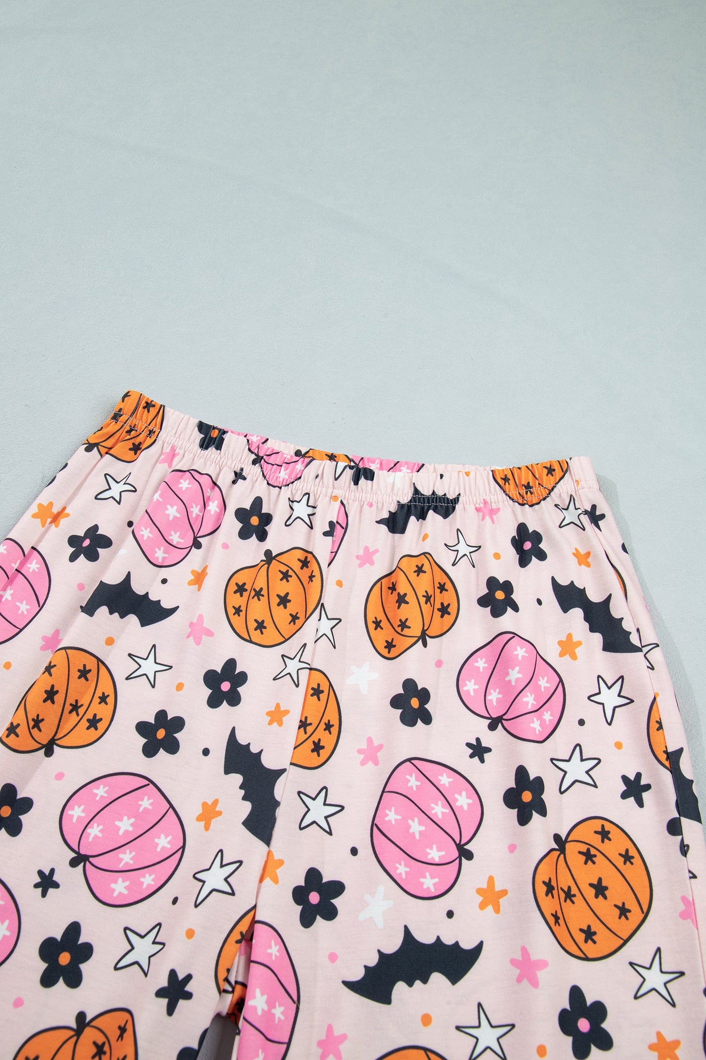 Halloween Pumpkin Long Sleeve Top & Pants Lounge Set