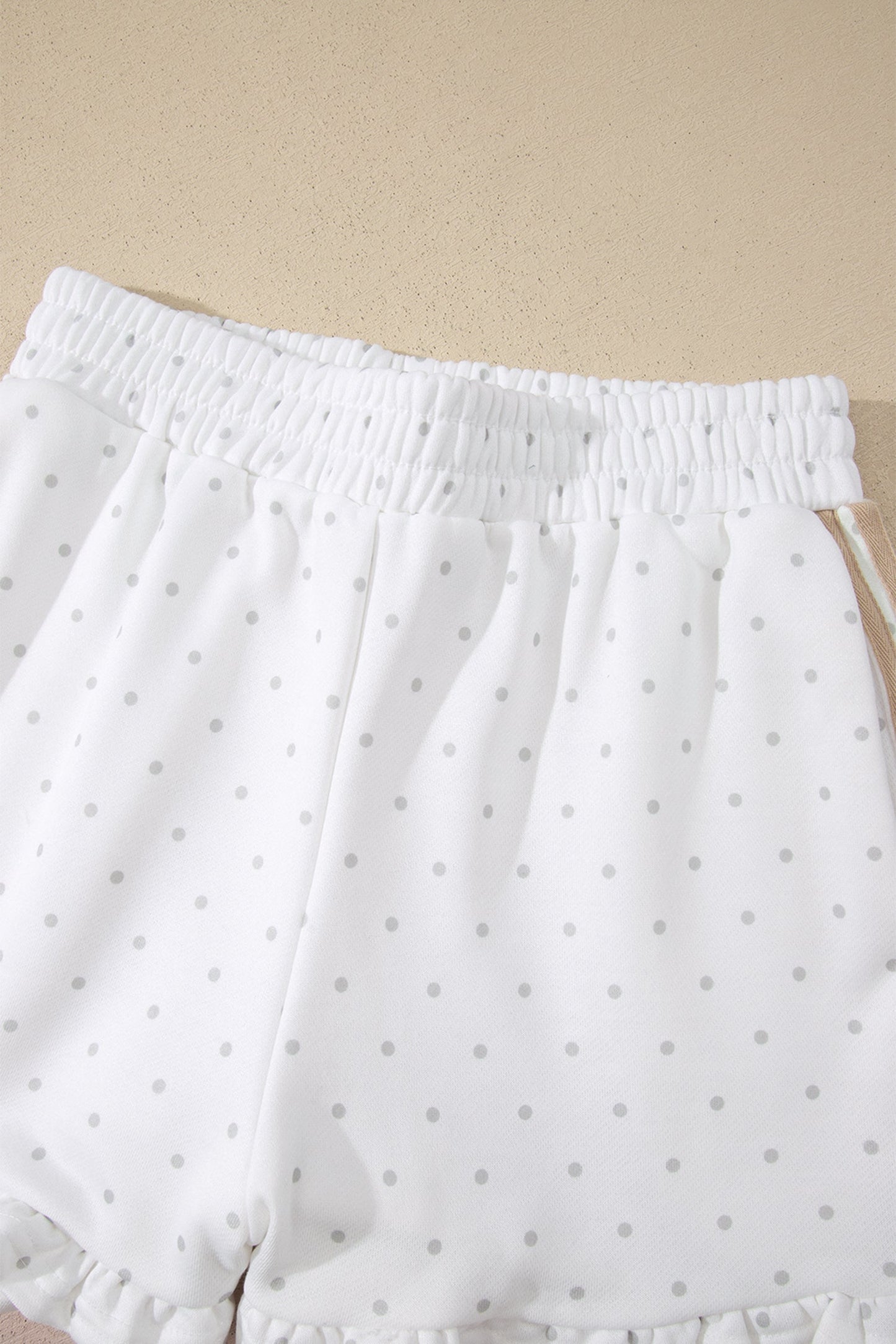 Polka Dot Side Stripe Detail Sweatshirt & Shorts Set