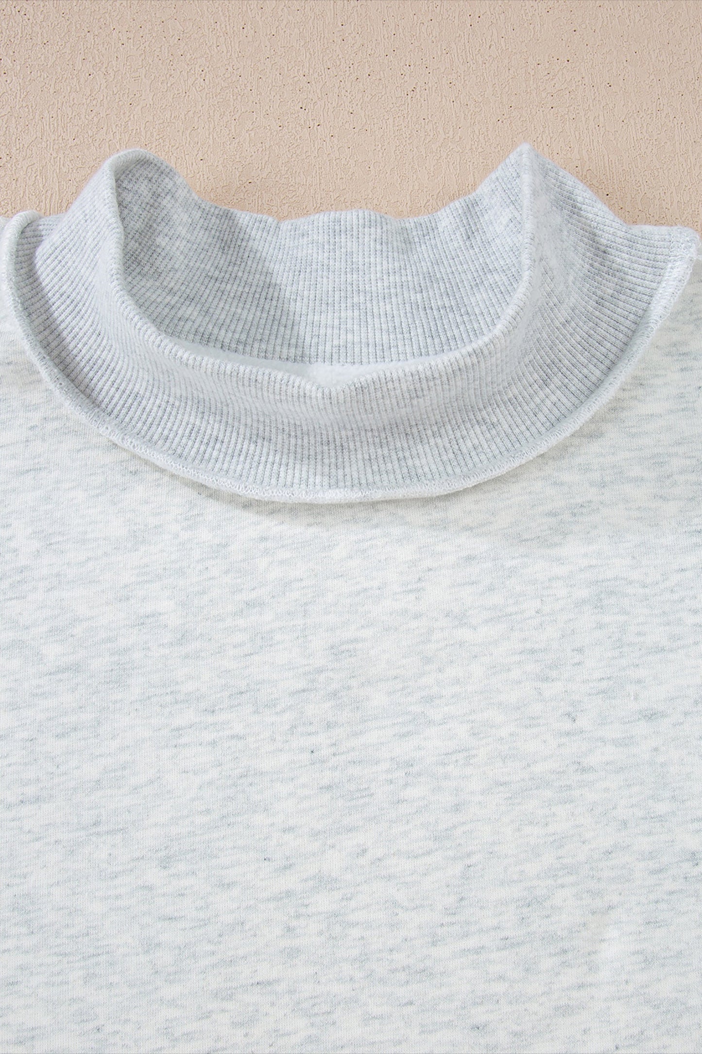 Solid Reversible Mock Neck Oversized Sweatshirt