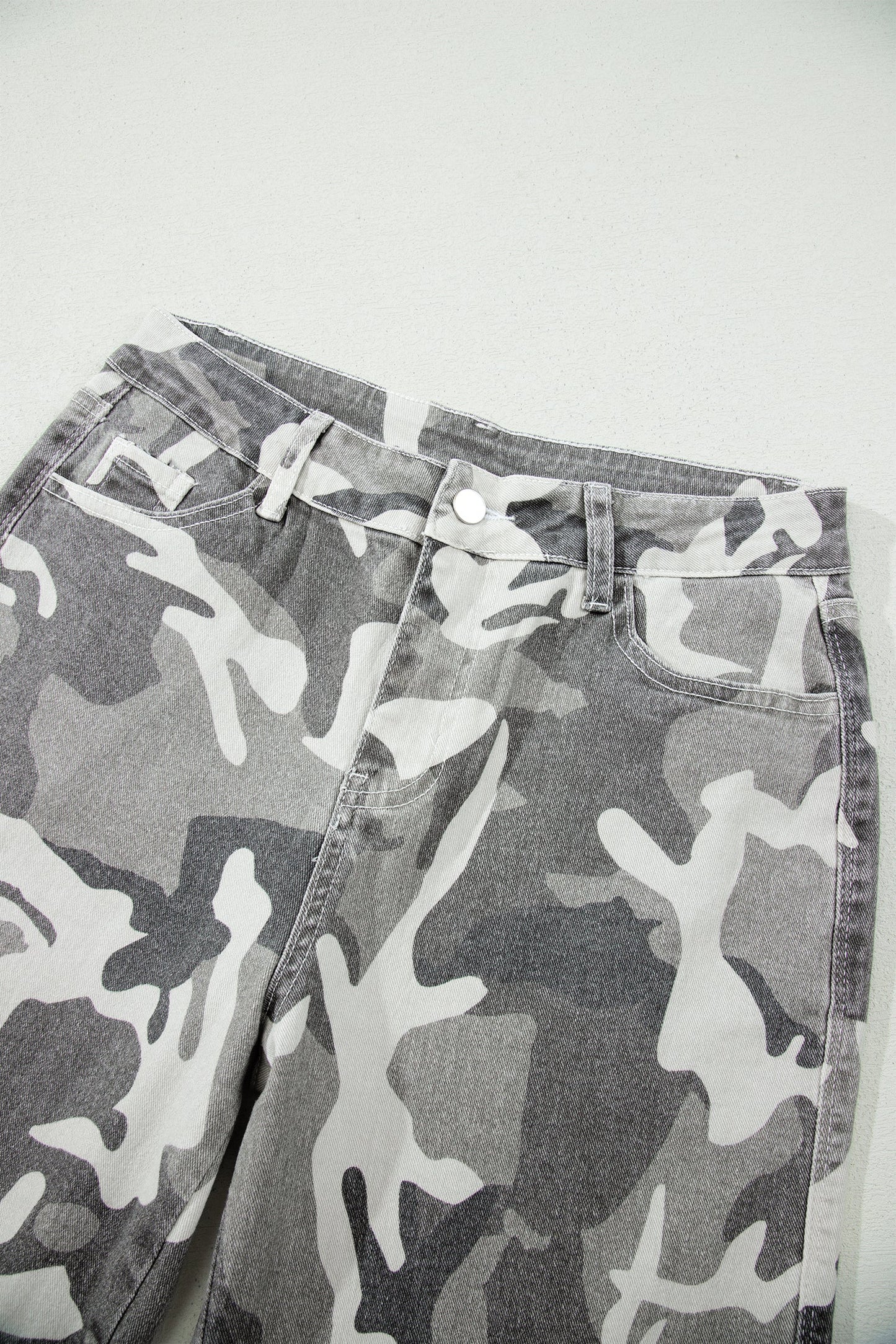 Camo Denim High Waist Jeans