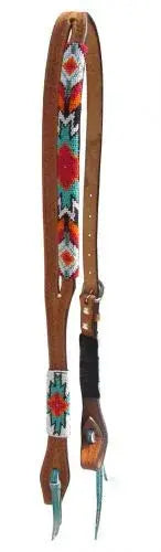 Argentina cow leather split ear southwest beaded headstall