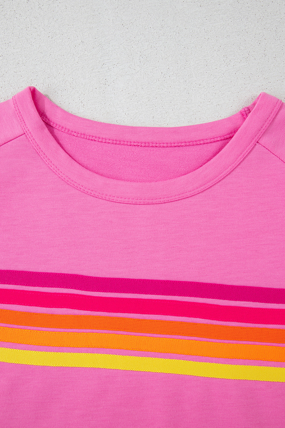 Stripe Patch Front Short Sleeve Tee