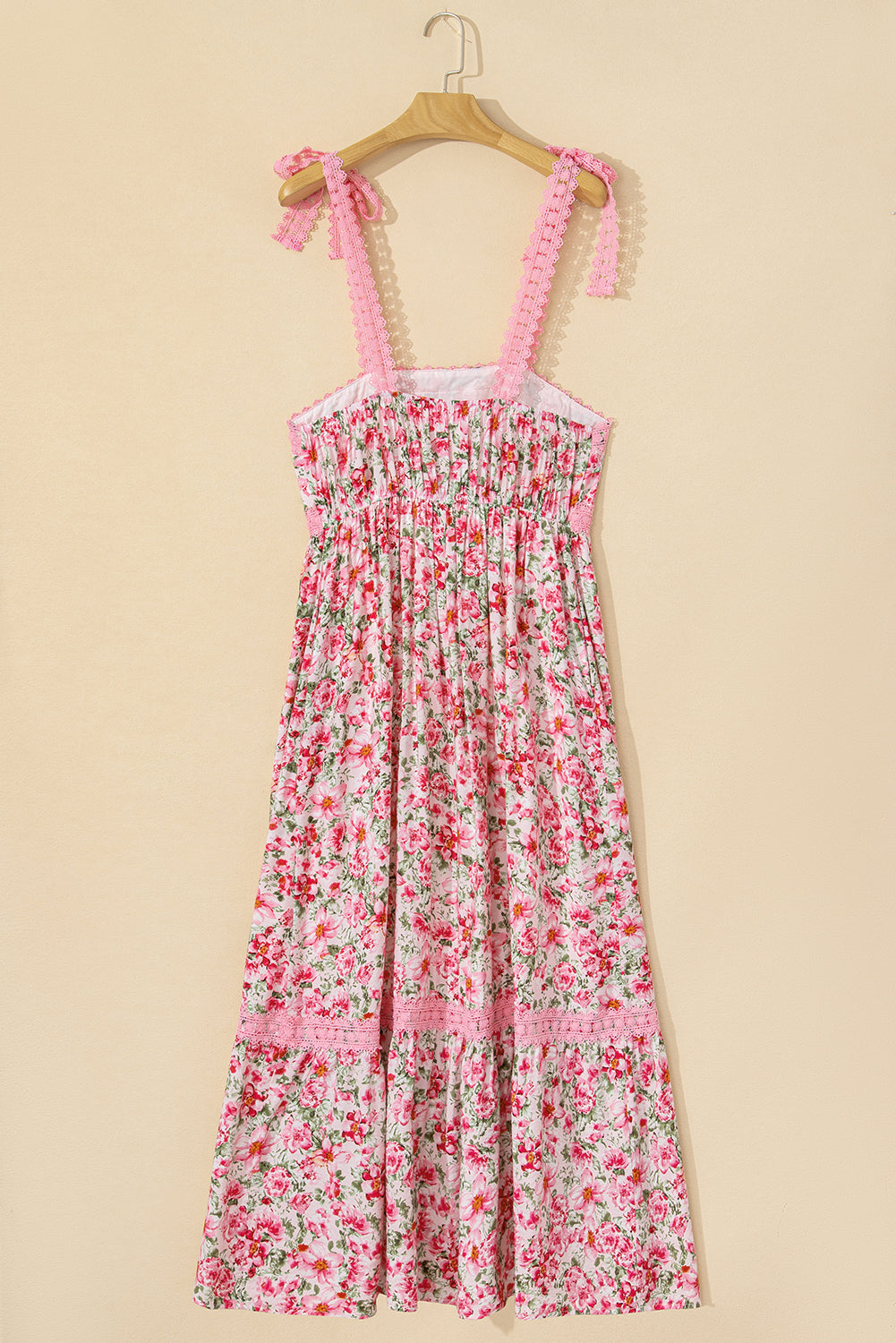 Floral Lace Empire Waist Maxi Dress
