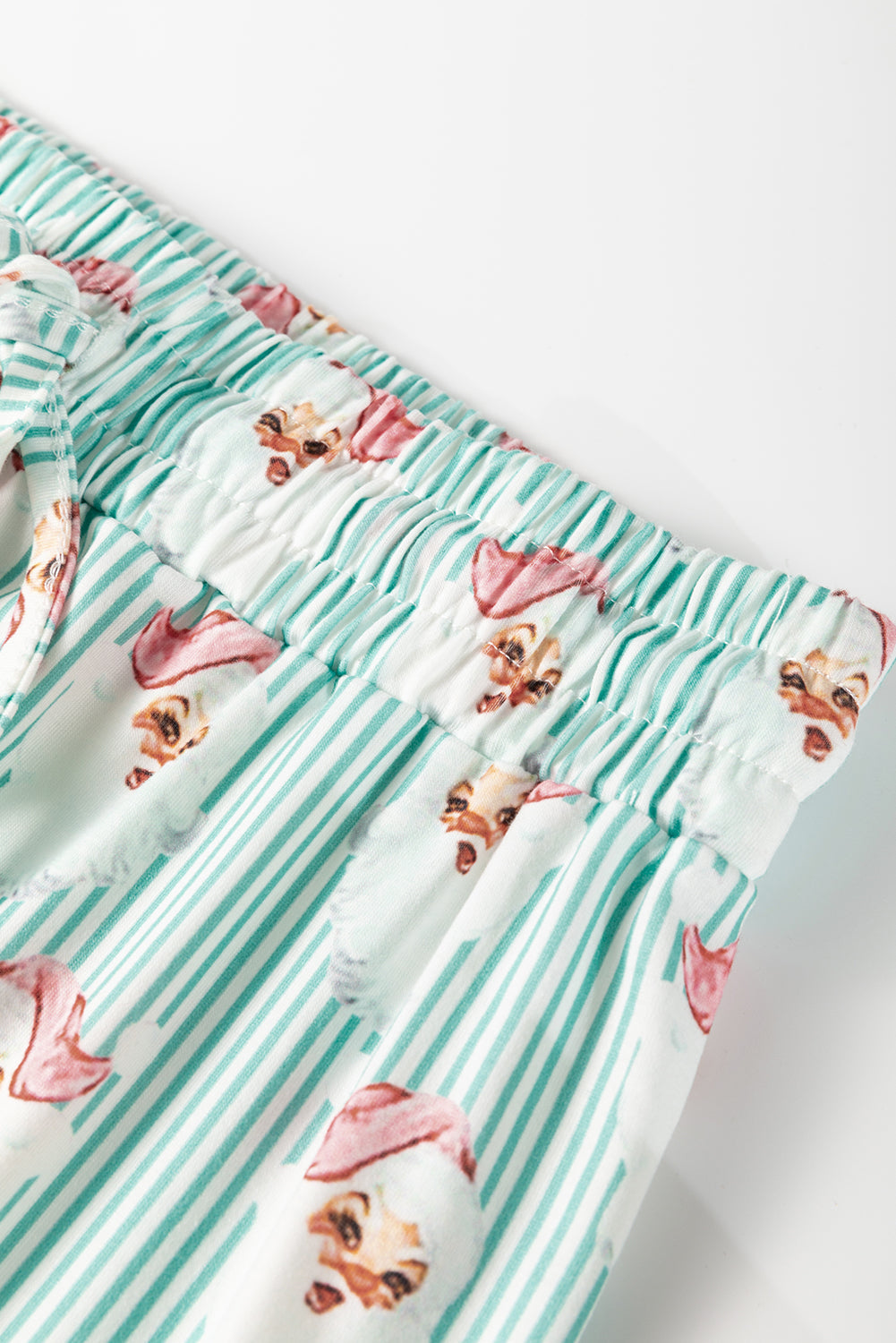 Christmas Santa Claus Stripe Top and Pants Lounge Set