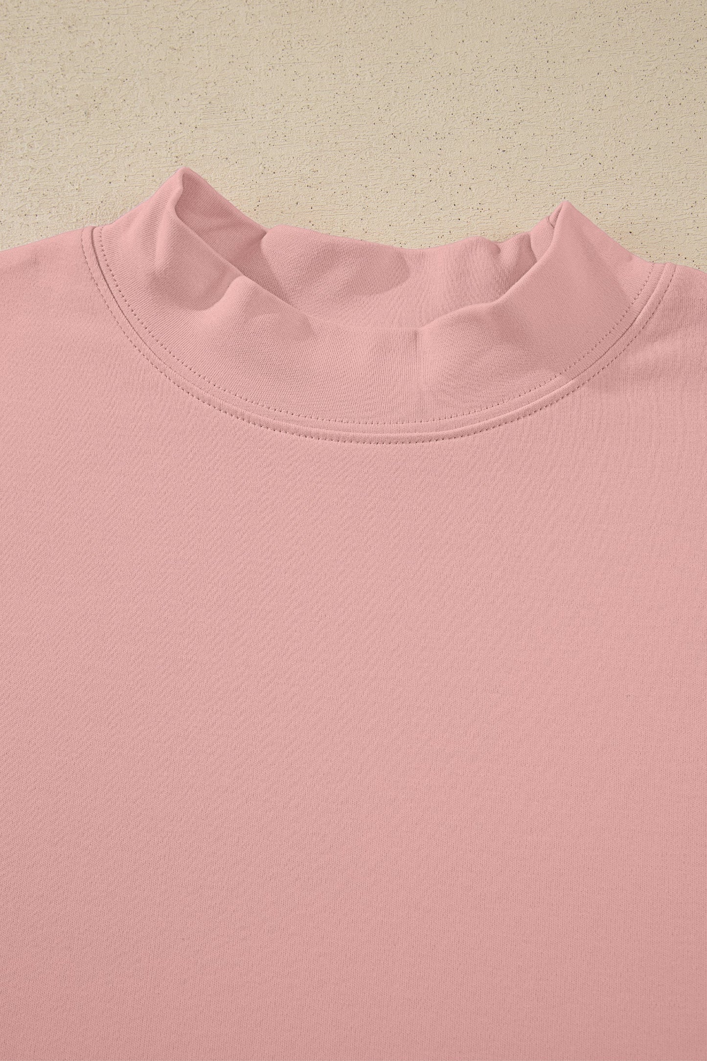 Oversized Solid Color High Neck Tee