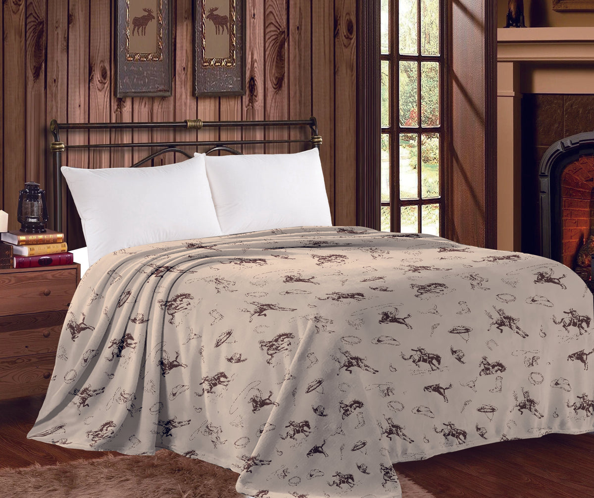 Beige Rodeo Twin Mia - Heavy Throw Blanket