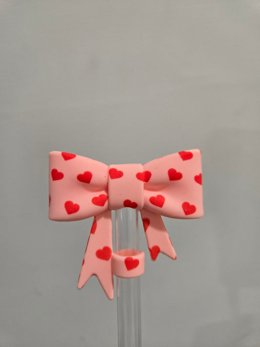 10MM Valentines Bow Strawtopper