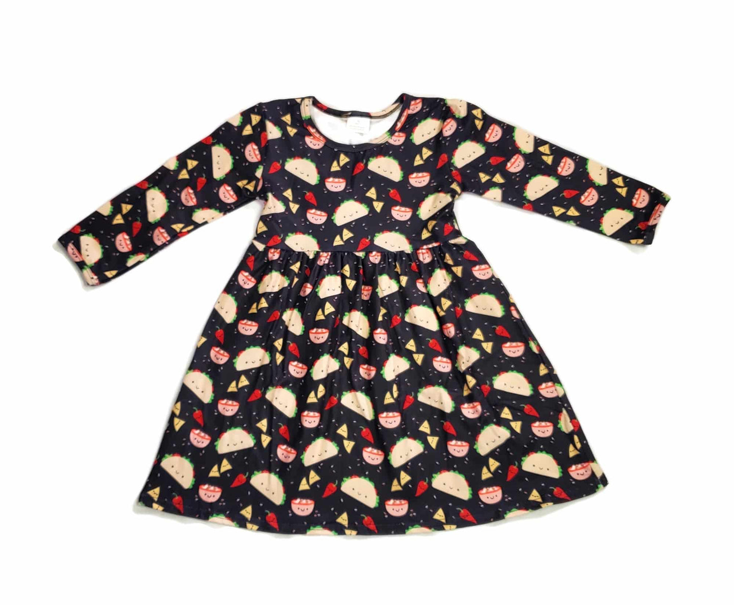 Taco Long Sleeve Milk Silk Dress