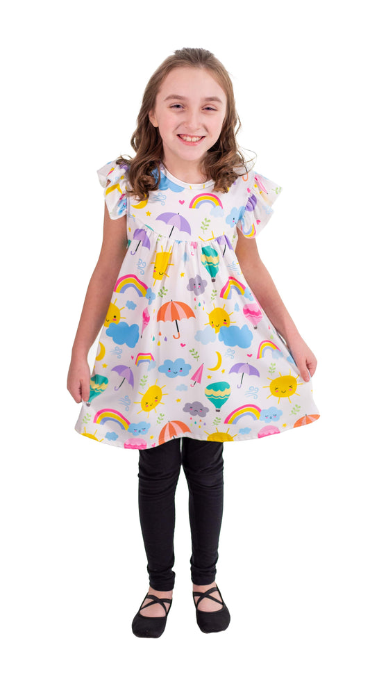 Spring Friends Milk Silk Flutter Dress