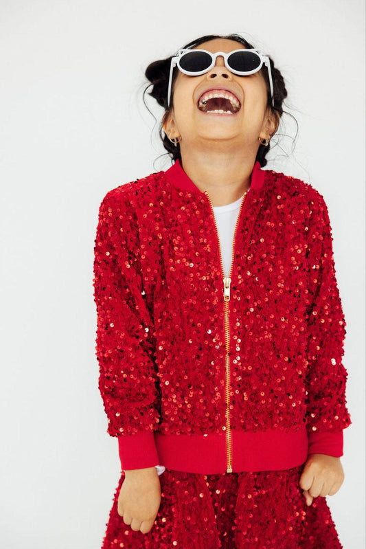 Red Velvet Sequin Jacket