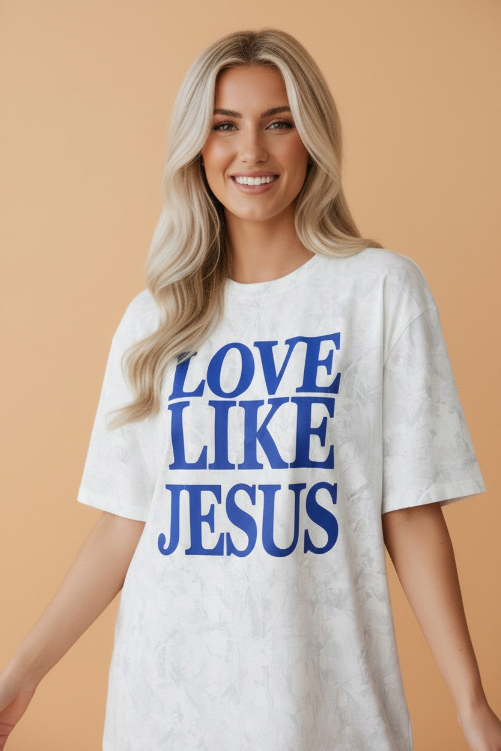 Love Like Jesus Camo Oversize Graphic T-Shirt
