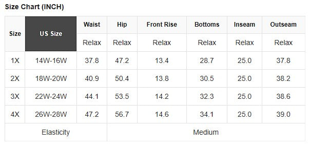 Plus Size Floral Ankle Length Loose Jeans
