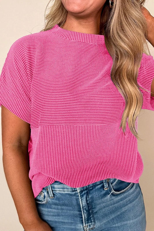 Mock Neck Short Sleeve T-Shirt