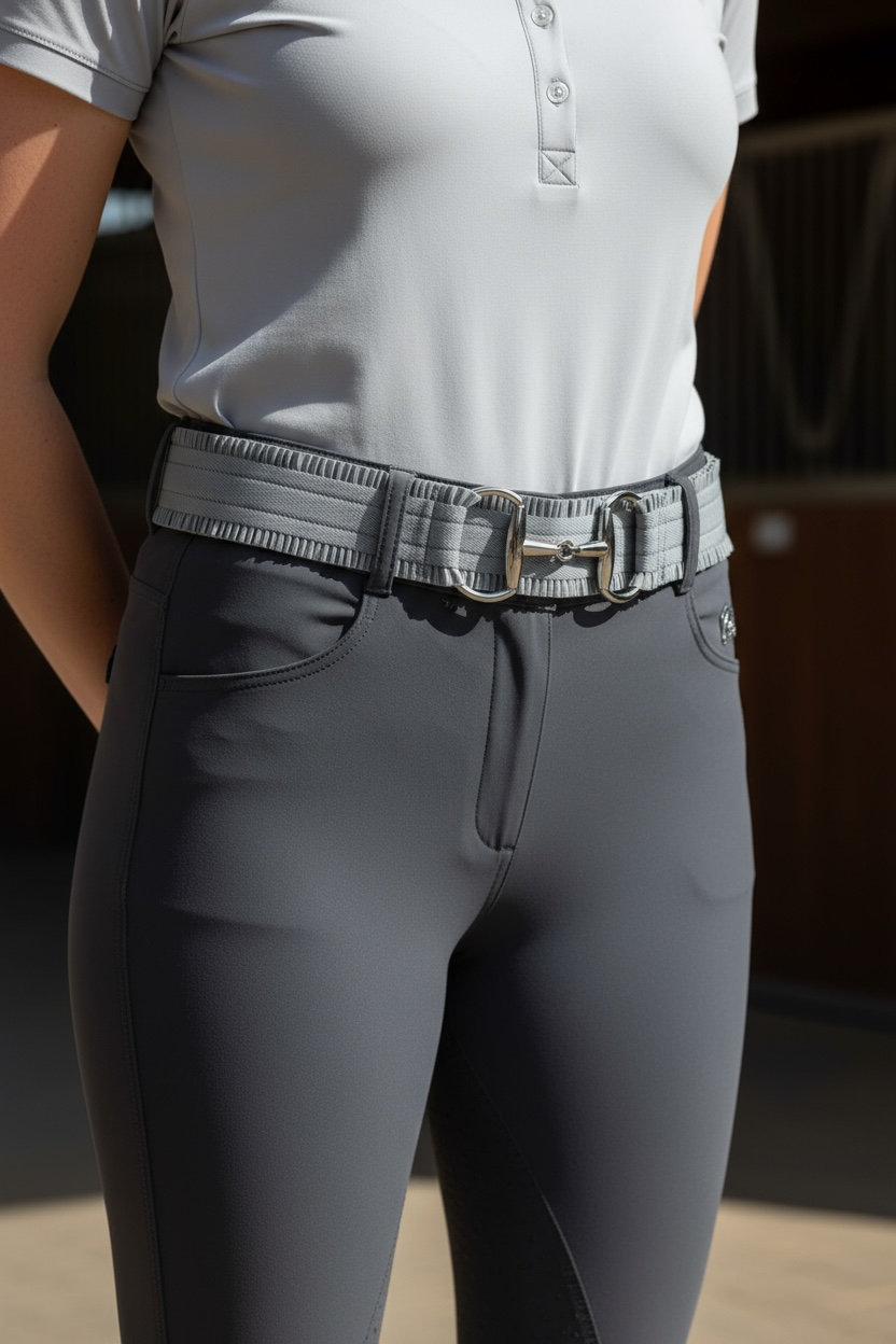 Elastic Ruffle Snaffle Belt