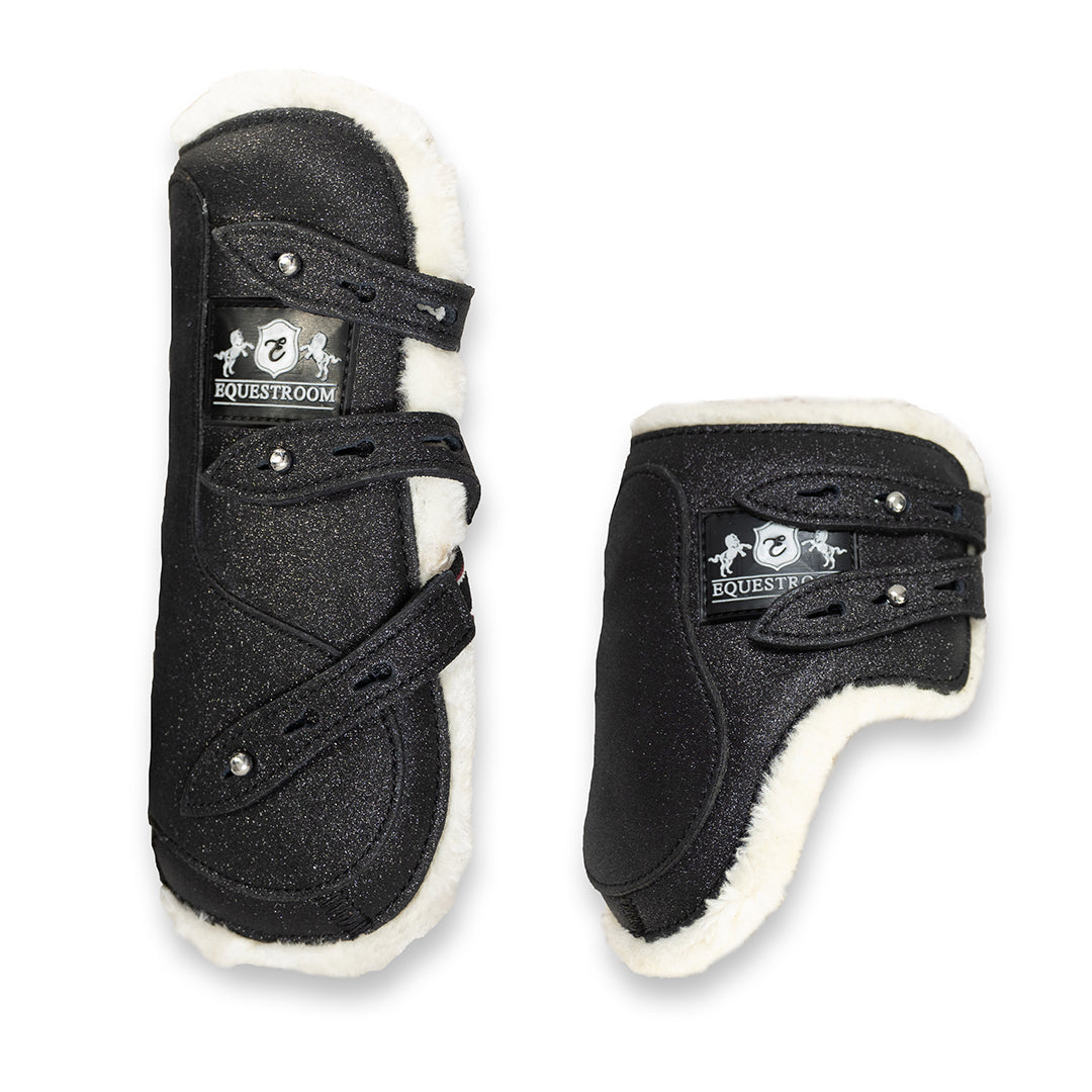 Midnight Black Open-Front Boots