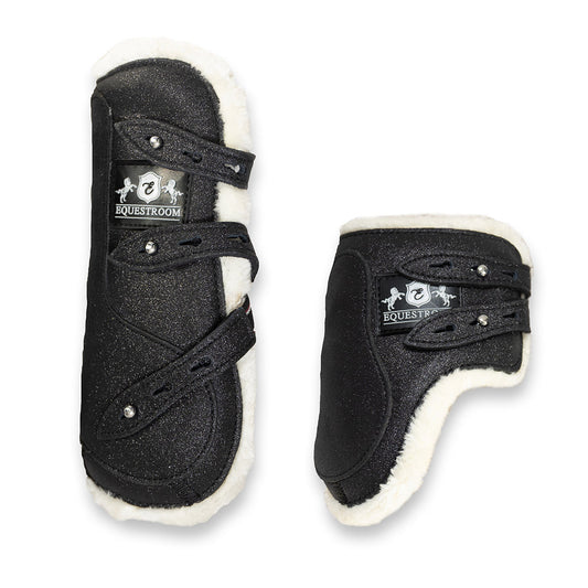 Midnight Black Open-Front Boots