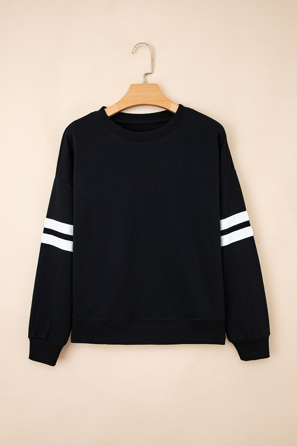 Varsity Stripe Detail Drop Shoulder Oversized Sweatshirt
