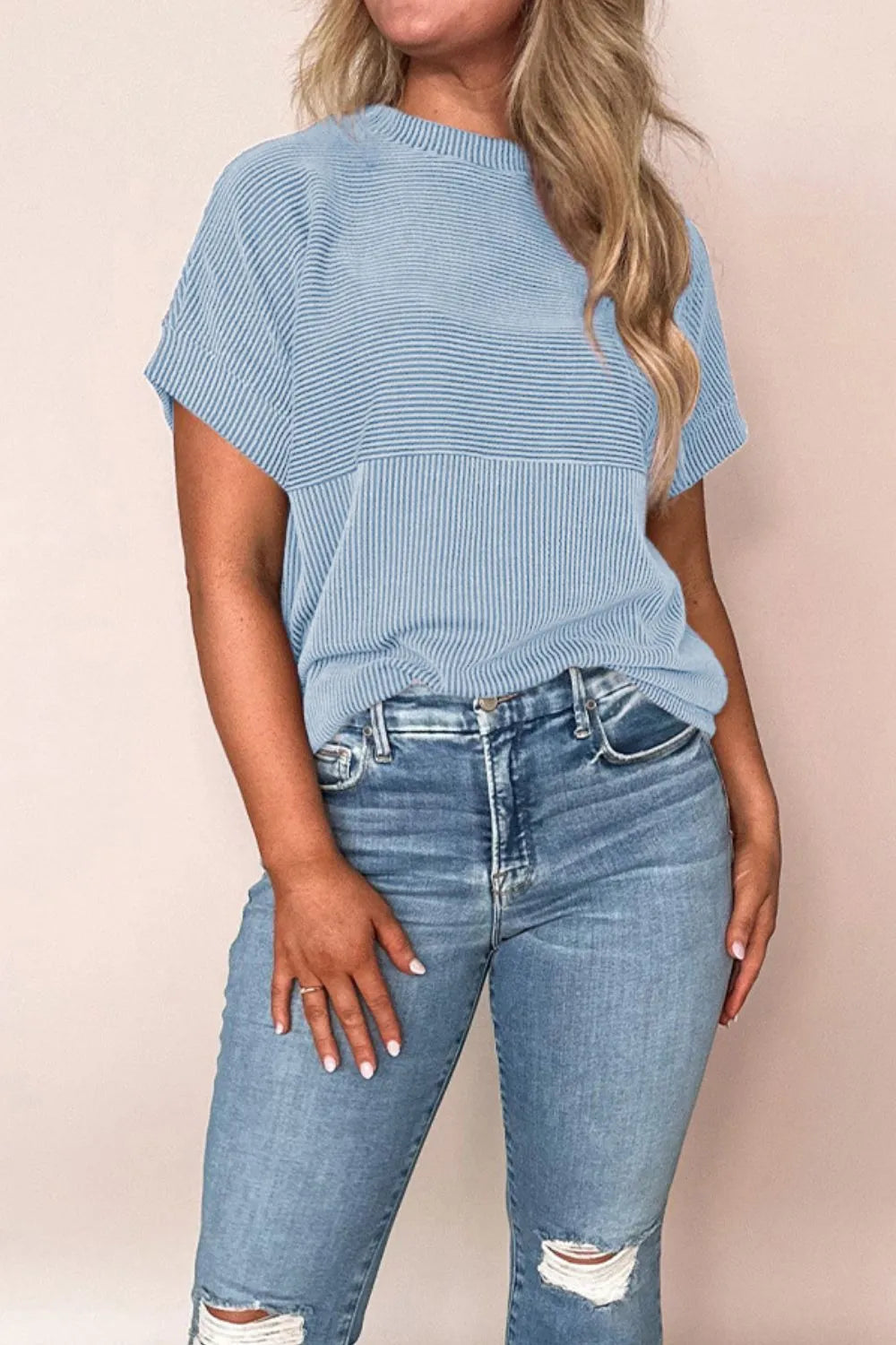 Mock Neck Short Sleeve T-Shirt
