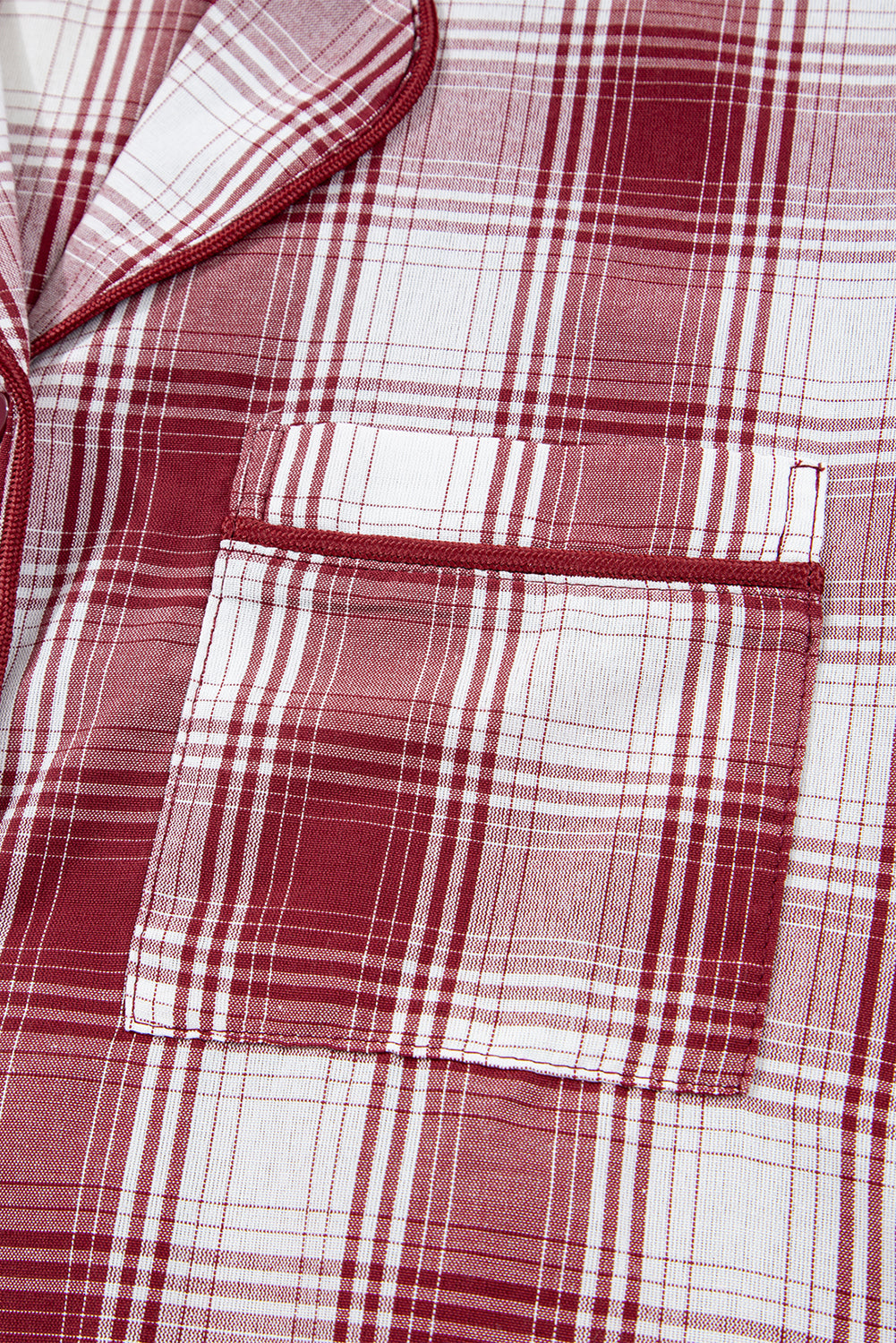Plaid Shirt and Shorts Lounge Set