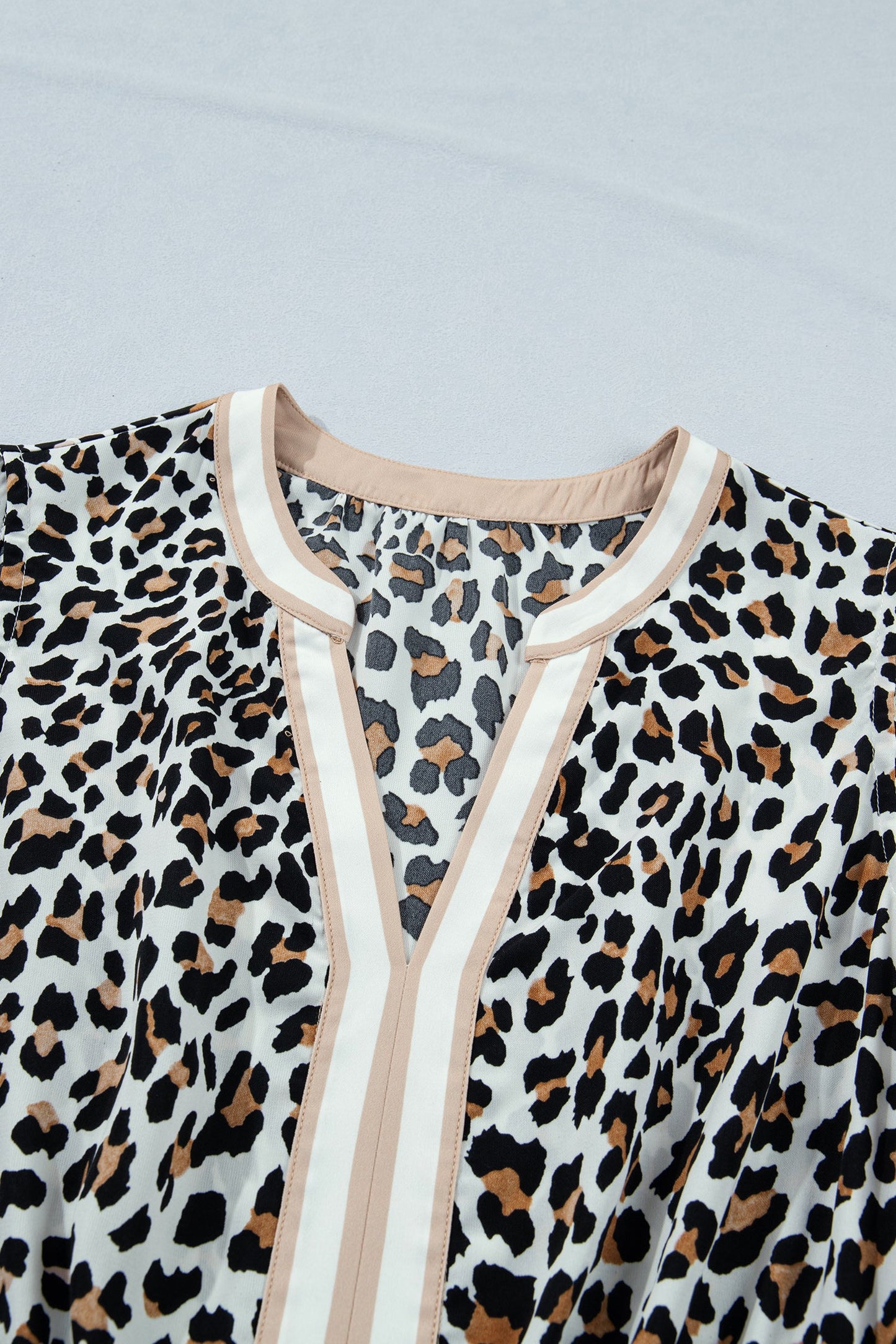 Leopard Colorblock Sleeveless Midi Dress