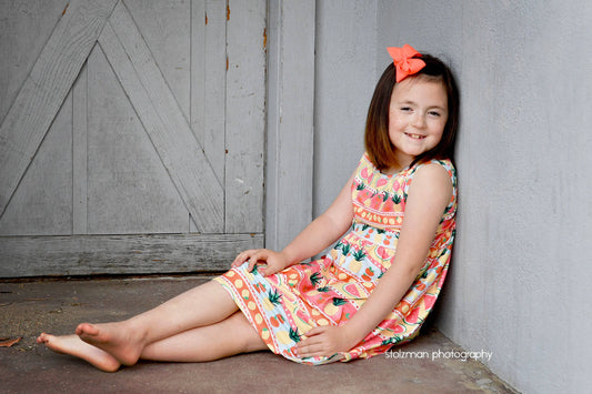 Peach Fruit Milk Silk Tank Dress