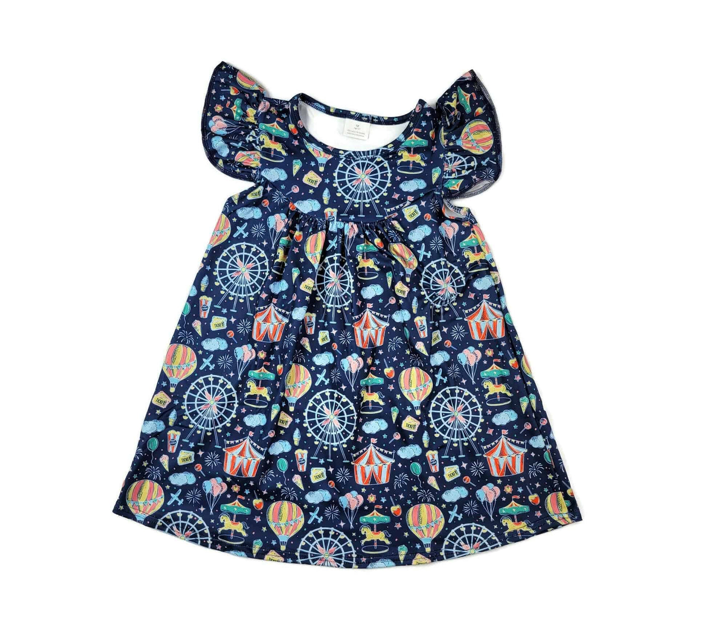 Summer Festival Milk Silk Flutter Dress