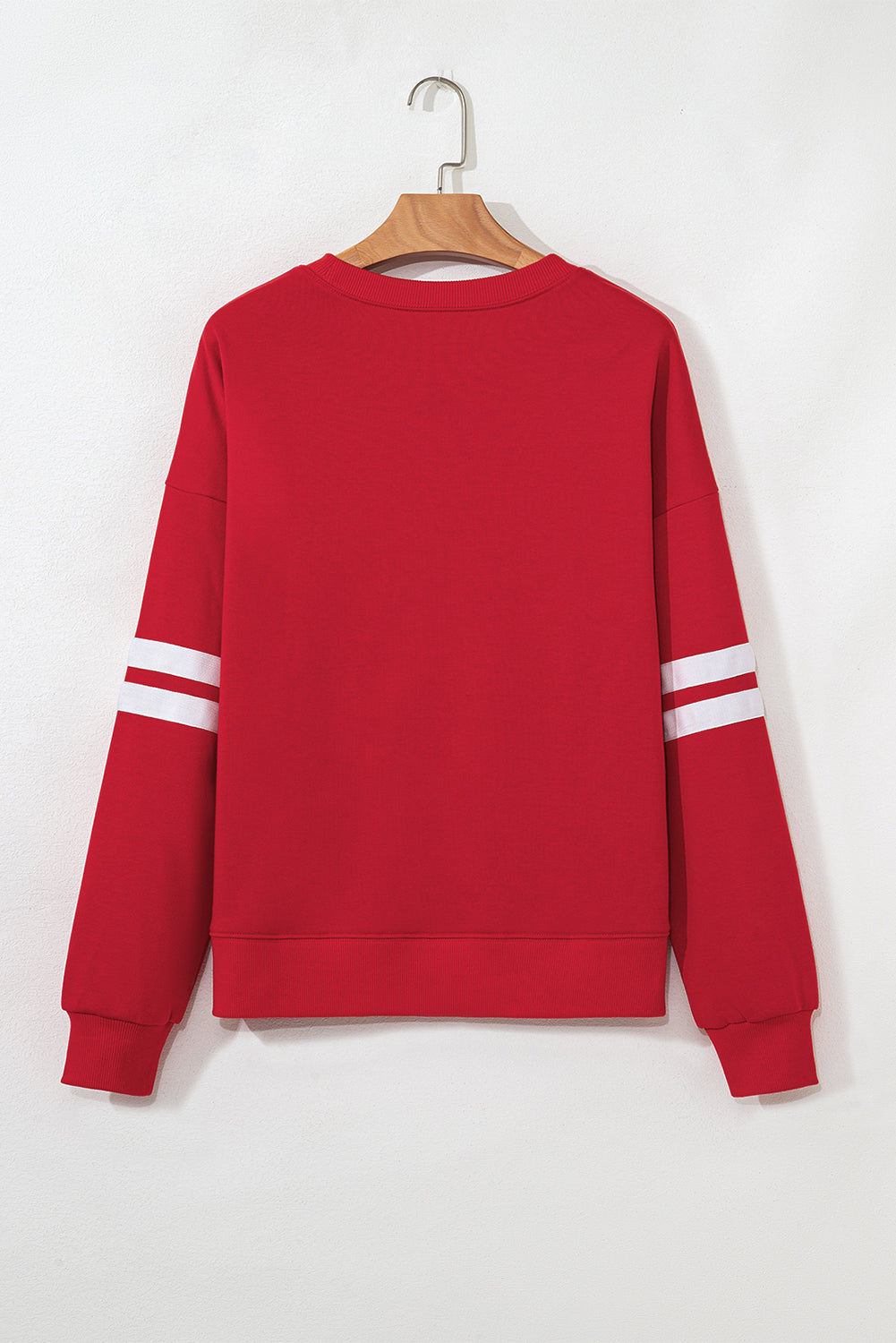 Varsity Stripe Detail Drop Shoulder Oversized Sweatshirt
