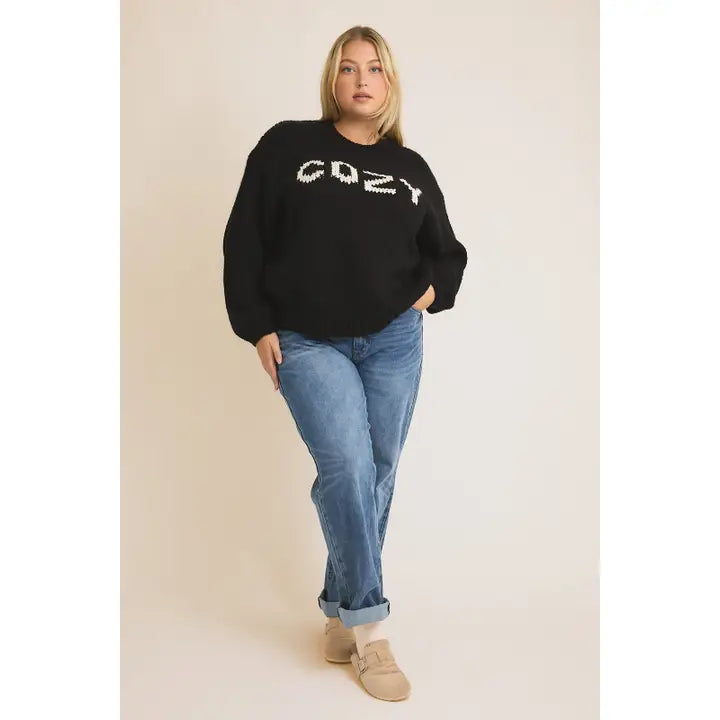 FINAL SALE-Plus "Cozy" Sweater