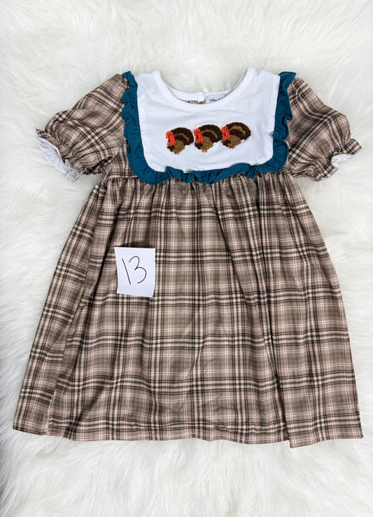 Blue Plaid Thanksgiving Dress (#13)