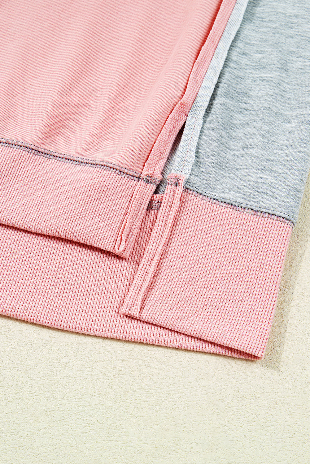 Colorblock Patchwork Reverse Seam Sweatshirt