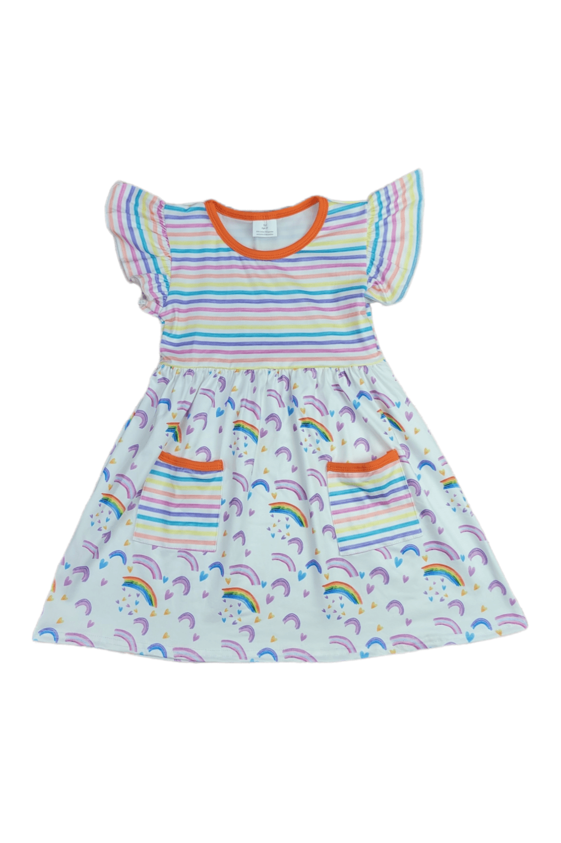 Spring Rainbow Milk Silk Long Flutter With Pockets