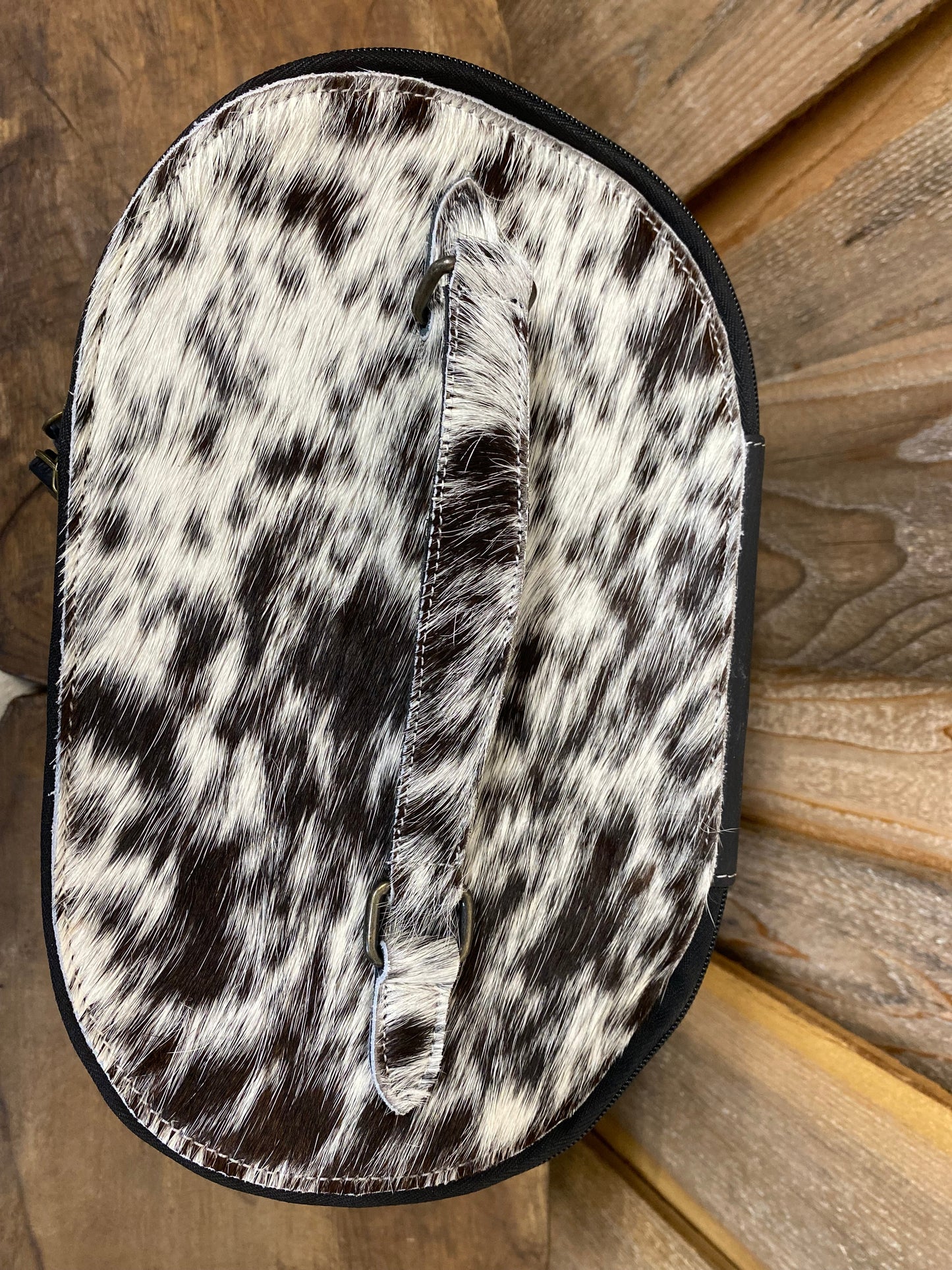 Black Makeup Box Cowhide