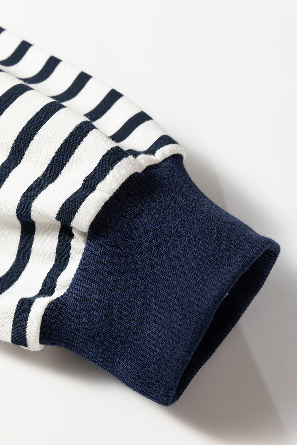 Plus Size Stripe Colorblock Patchwork Long Sleeve Sweatshirt