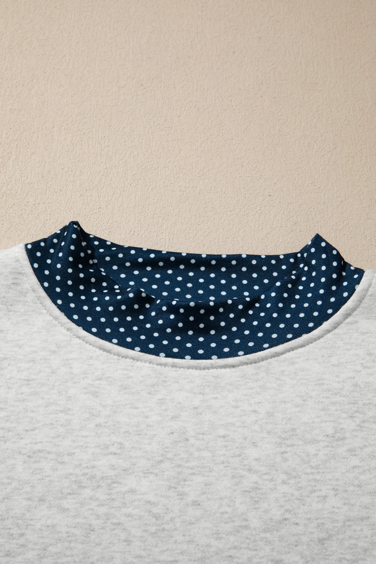 Polka Dot Patchwork Sweatshirt & Shorts Set