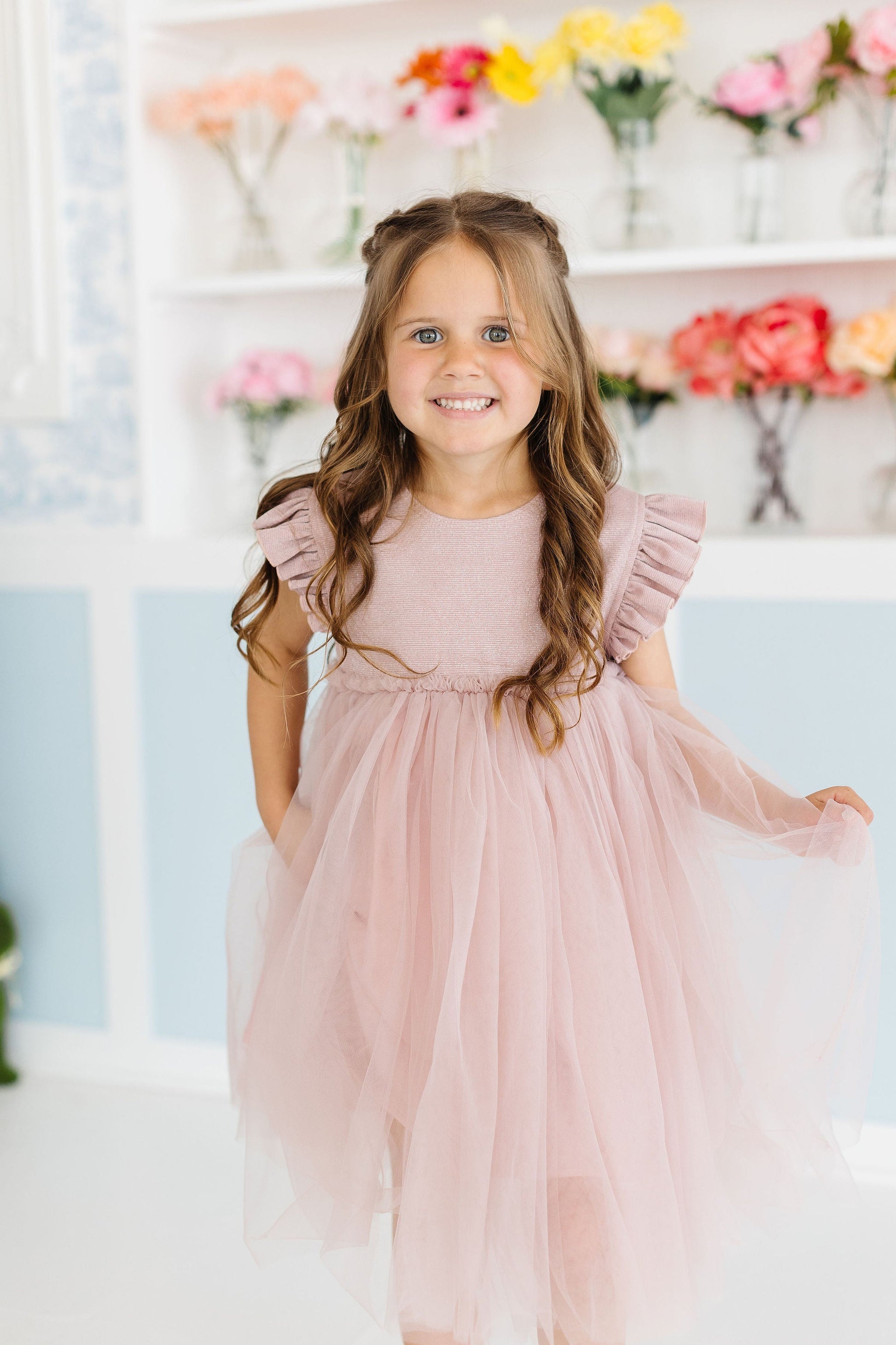 Dusty Pink Shimmer Tutu Dress Country Creations and More LLC Dusty Pink Shimmer Tutu Dress Country Creations and More LLC