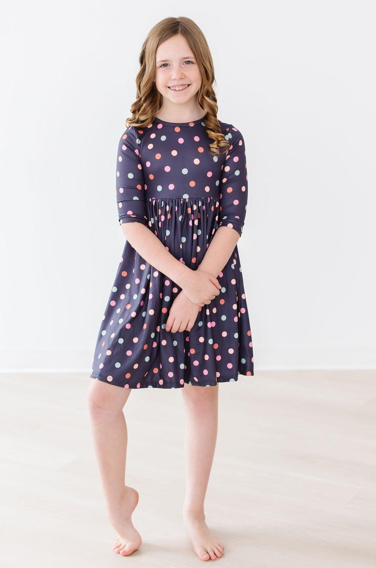 SALE City Girl 3/4 Sleeve Twirl Dress
