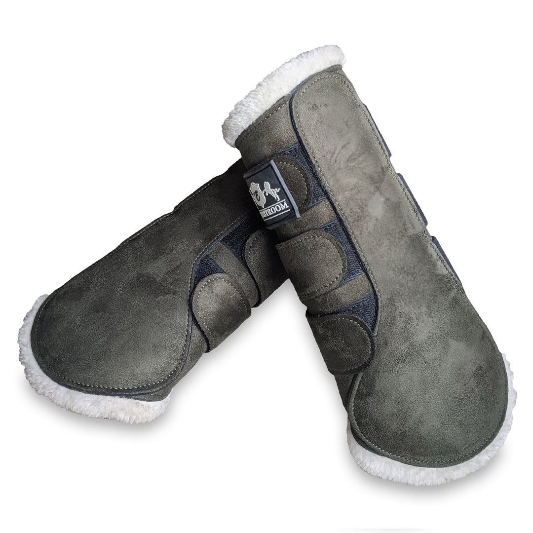 Sage Green Suede Brushing Boots