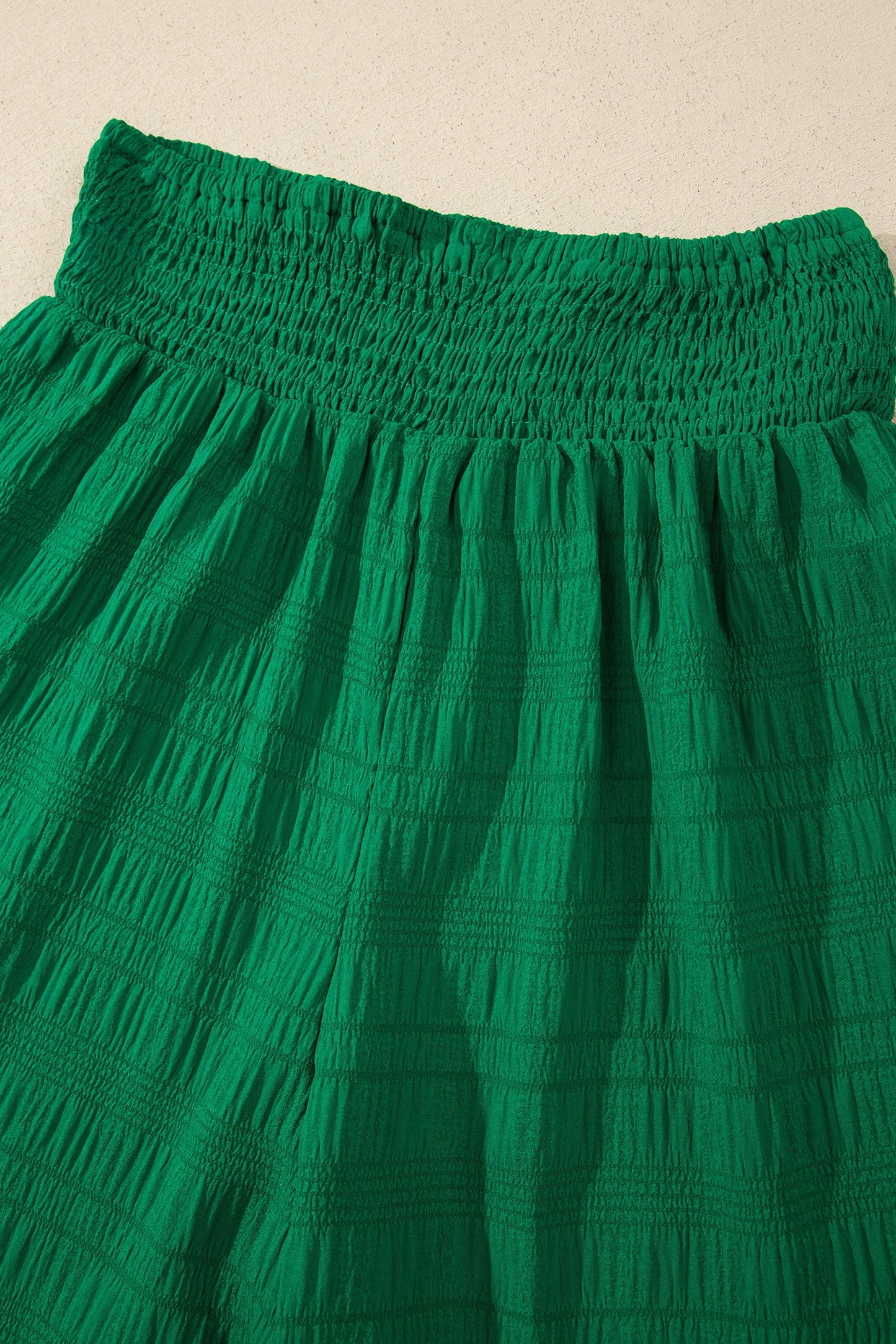 Solid Textured Square Neck Top & Shorts Set