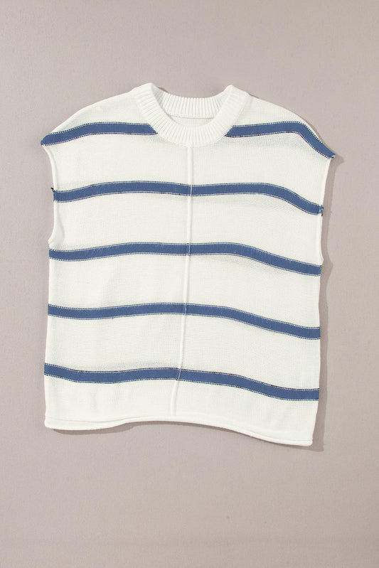 Stripe Batwing Sleeve Sweater Tee